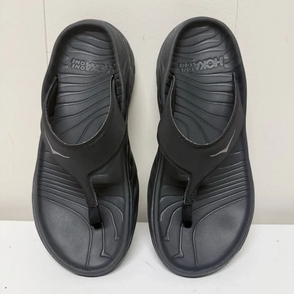 Hoka One One Ora Recovery Thong Sandals Comfort Flip Flop Men 8 Women 10 EUC